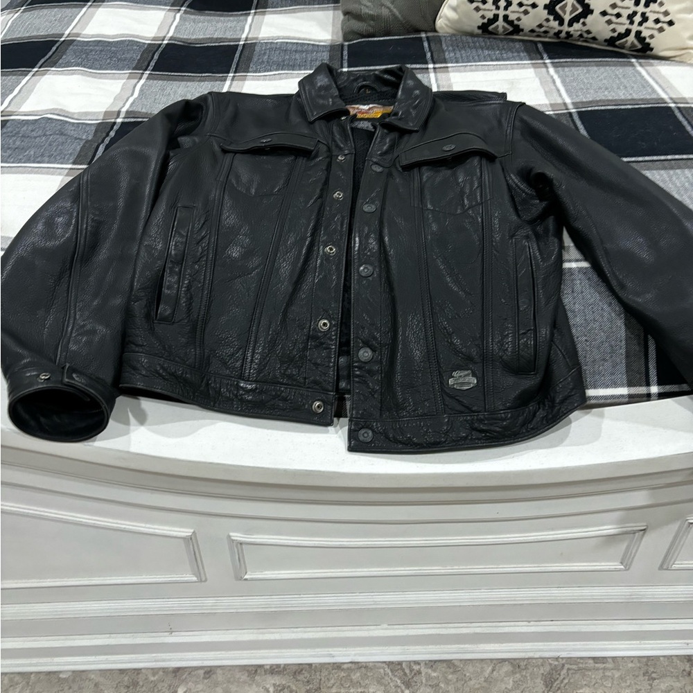 Men’s Harley Davidson Leather Bomber Jacket